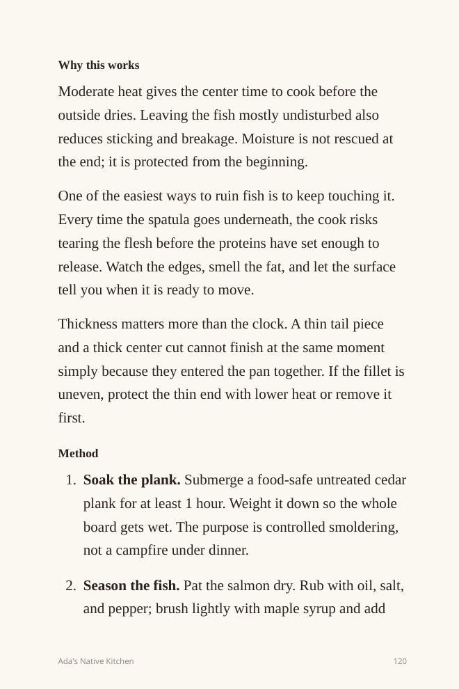 Sample recipe page