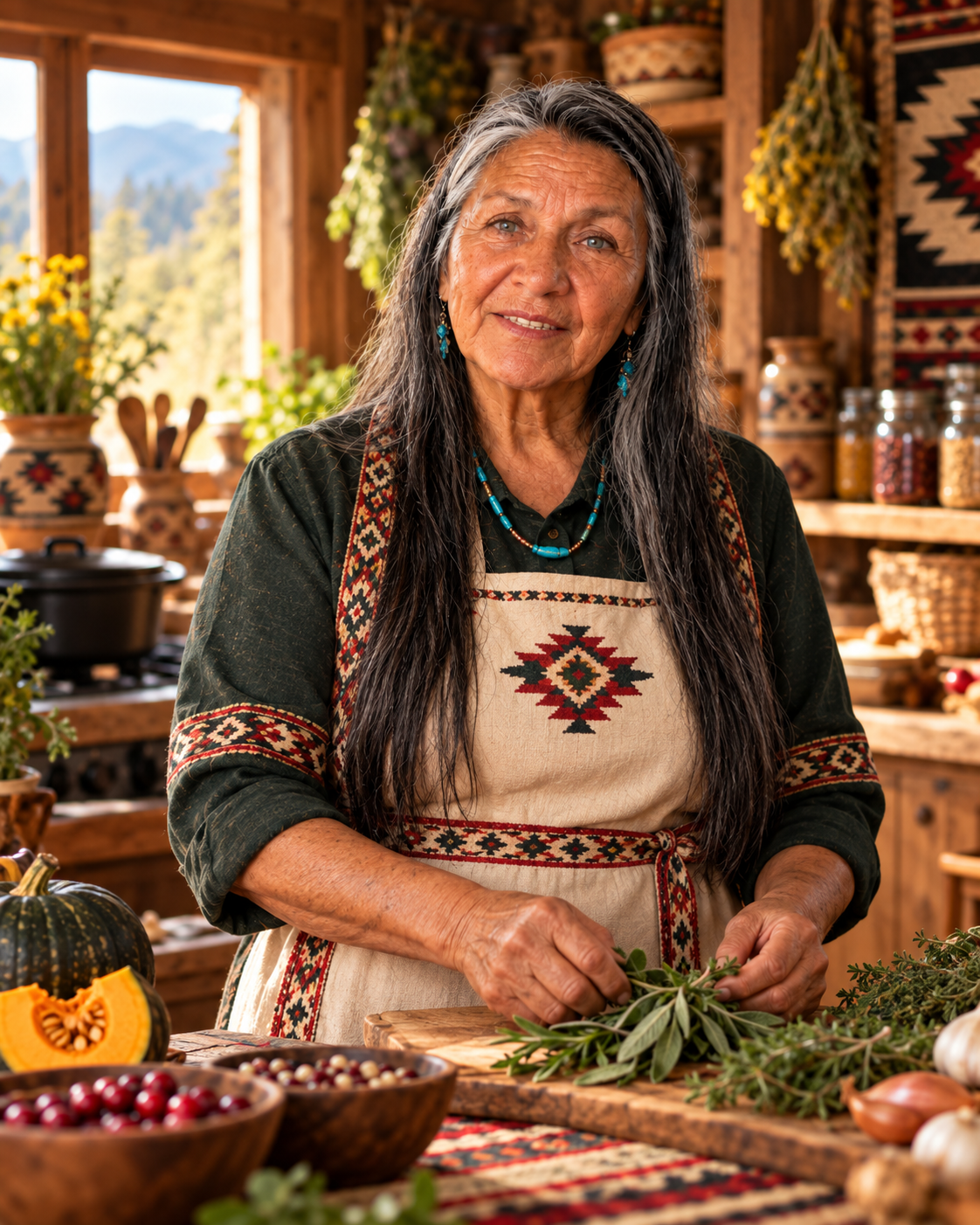 Ada in traditional-inspired kitchen attire